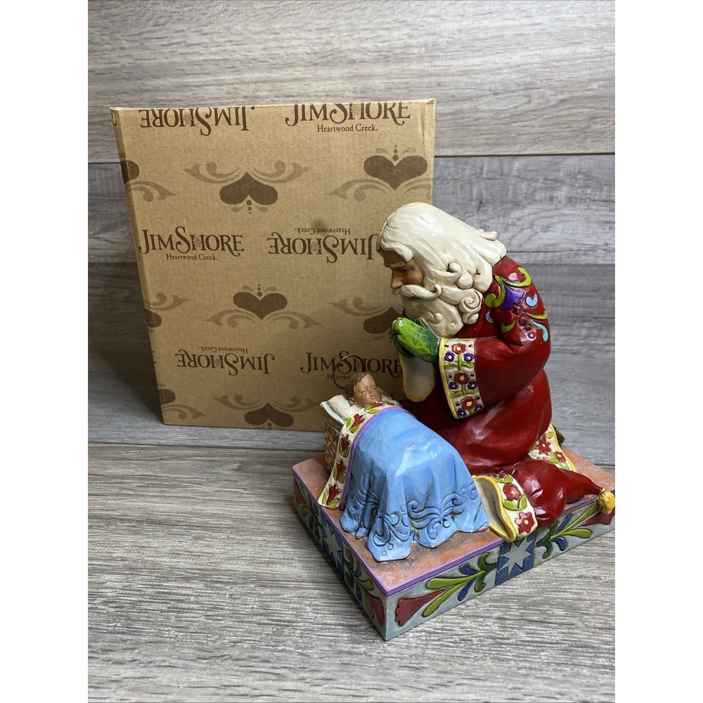 Jim Shore The Real Meaning Of Christmas #4010488 St. Nick w Baby Jesus 2008 wBox